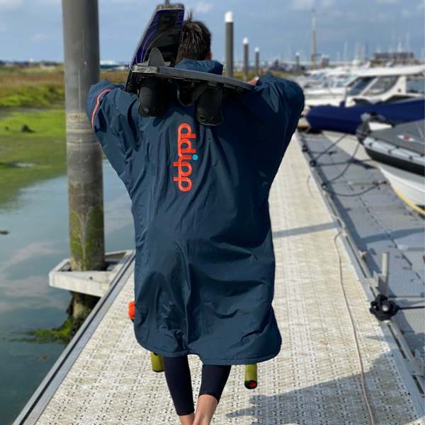 Image showing someone wearing a ddipp Sea Monster robe after waterskiing