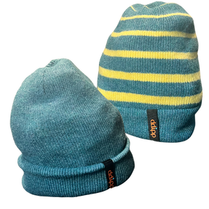 Skye Beanie Hat is a recycled blend of soft wool and plastics, creating a warm wooly hat, beanie.