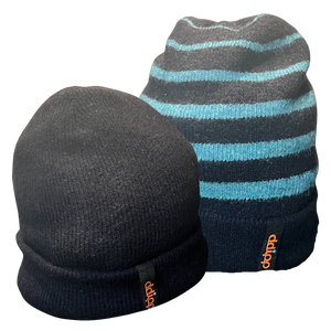 Barra Beanie Hat is a recycled blend of soft wool and plastics, creating a warm wooly hat, beanie.